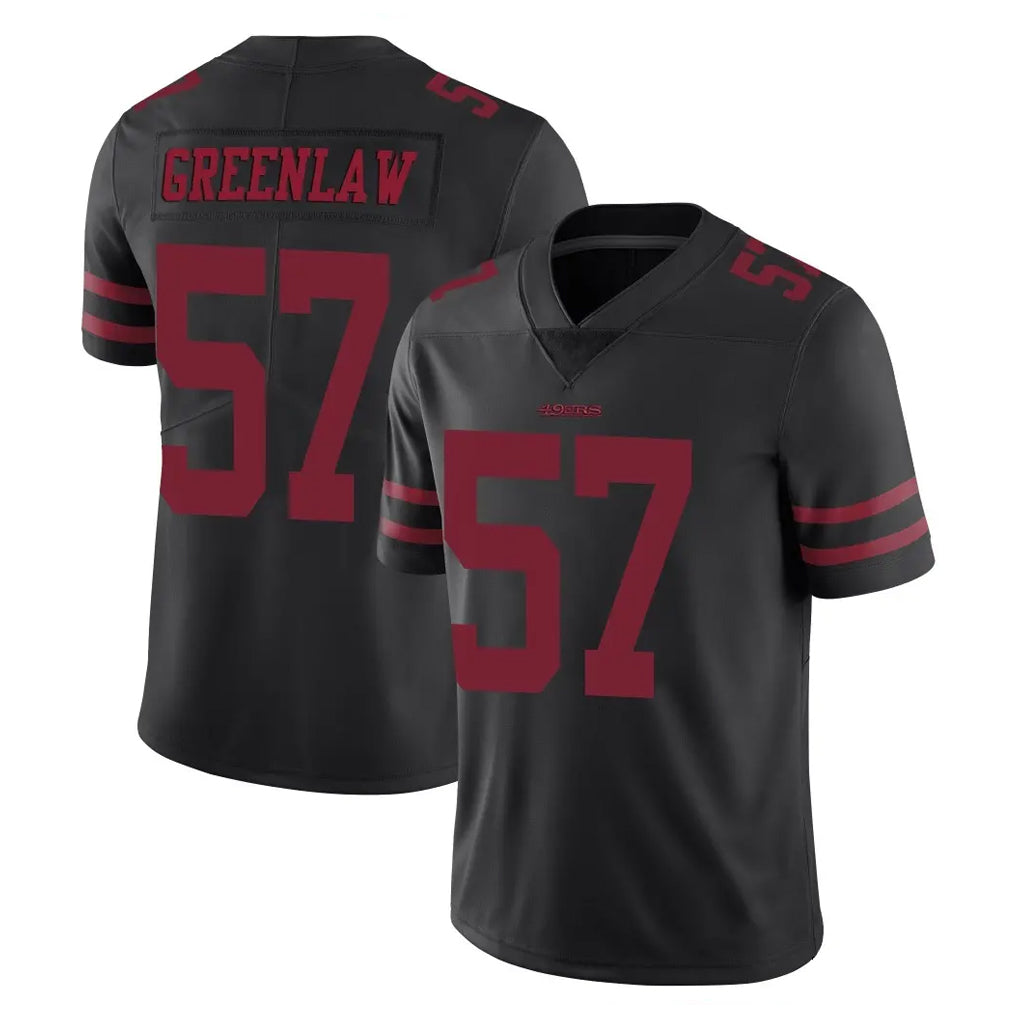 SF.49ers #57 Dre Greenlaw Player Black Alternate Limited Vapor Untouchable Home Game BALCE Stitched Jerseys