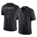 LV.Raiders #5 Eric Stokes Player Black Reflective Limited Game BALCE Stitched Jerseys
