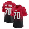 A.Falcons #70 Jake Matthews Player Red Home Game BALCE Stitched Jerseys