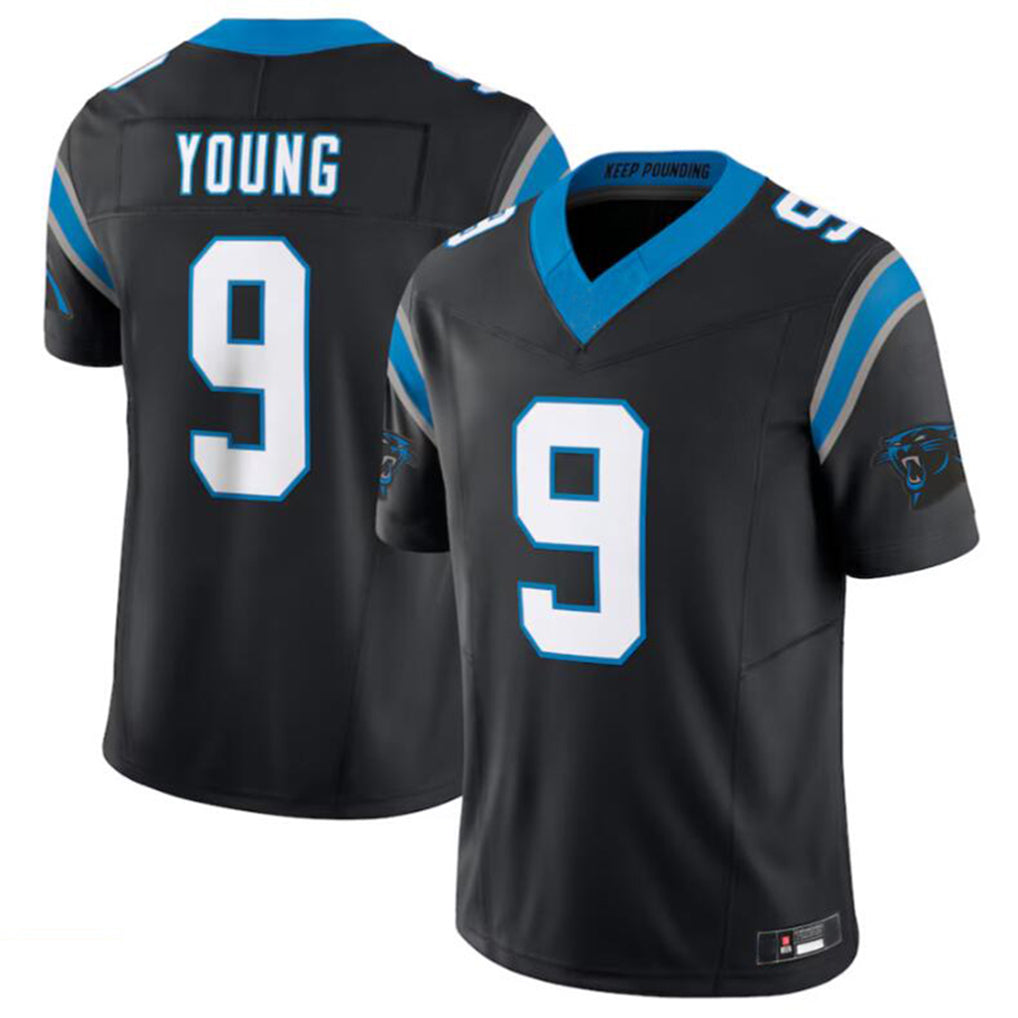 C.Panthers #9 Bryce Young Player Black Vapor F.U.S.E. Limited Home Game BALCE Stitched Jerseys
