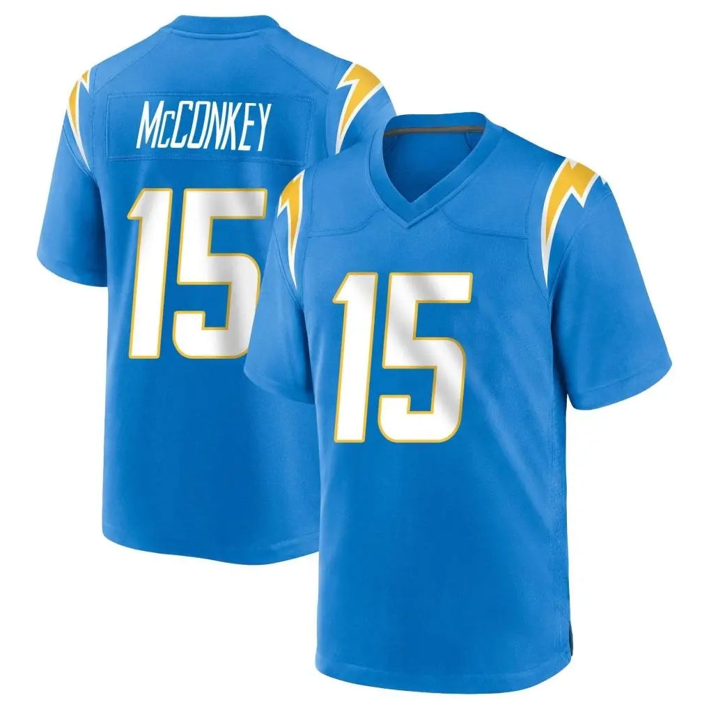 LA.Chargers #15 Ladd McConkey Player Blue Home Game BALCE Stitched Jerseys