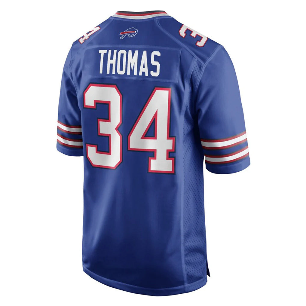 B.Bills #34 Thurman Thomas Player Royal Home Game BALCE Stitched Jerseys