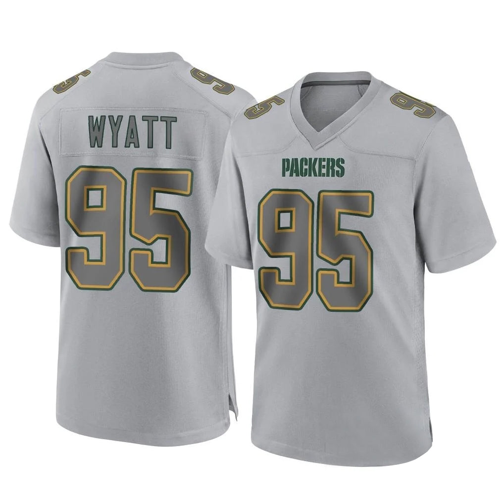 GB.Packers #95 Devonte Wyatt Player Gray Atmosphere Fashion Home Game BALCE Stitched Jerseys