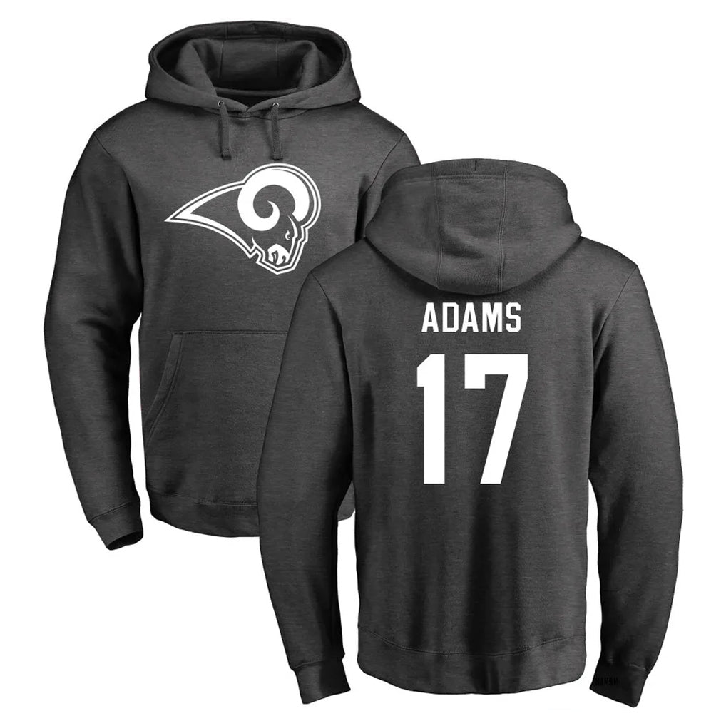LA.Rams #17 Davante Adams Player Gray Pullover Hoodie Limited Game BALCE Stitched Jerseys
