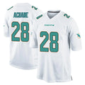 M.Dolphins #28 De'Von Achane Player White Home Game BALCE Stitched Jerseys