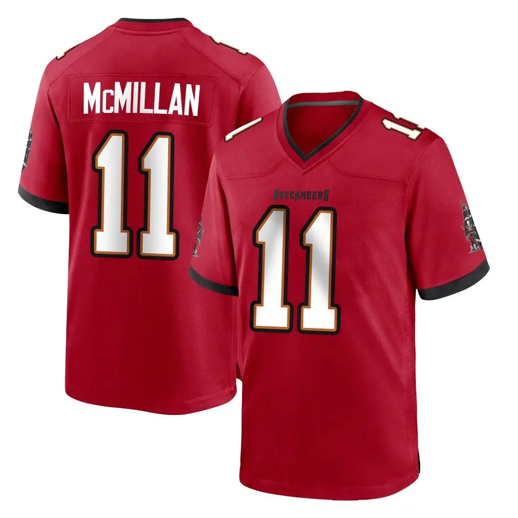 TB.Buccaneers #11 Jalen McMillan Player Red Home Game BALCE Stitched Jerseys