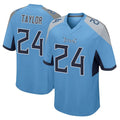 T.Titans #24 Alontae Taylor Player Light Blue Home Game BALCE Stitched Jerseys