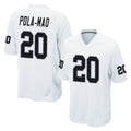 LV.Raiders #20 Isaiah Pola-Mao Player White Home Game BALCE Stitched Jerseys