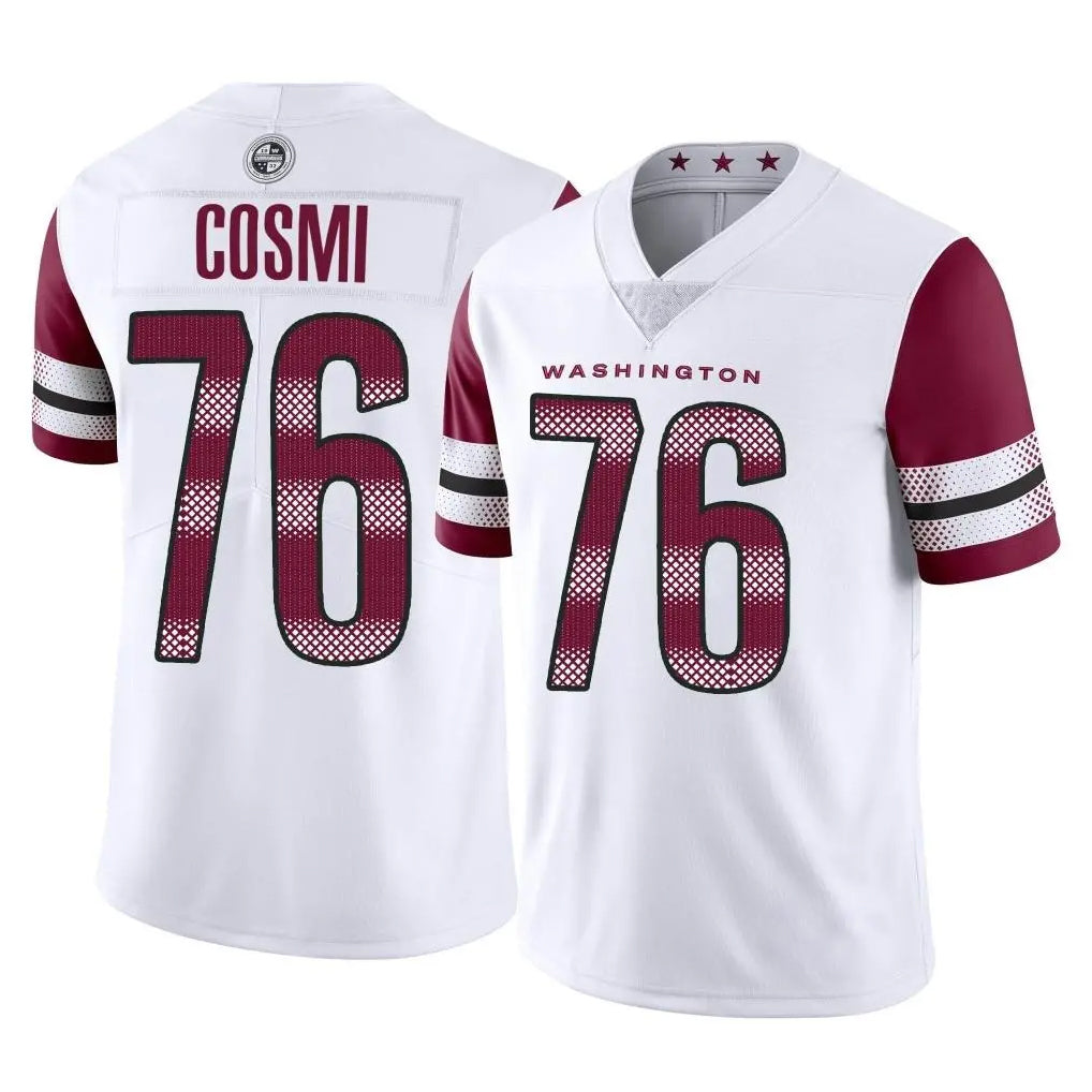 W.Commanders #76 Sam Cosmi Player White Limited Vapor Home Game BALCE Stitched Jerseys