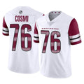 W.Commanders #76 Sam Cosmi Player White Limited Vapor Home Game BALCE Stitched Jerseys