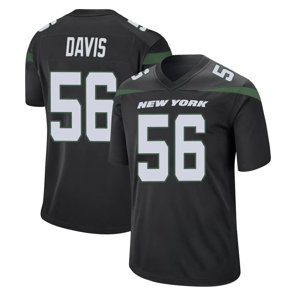 NY.Jets #56 Demario Davis Player Stealth Black Home Game BALCE Stitched Jerseys
