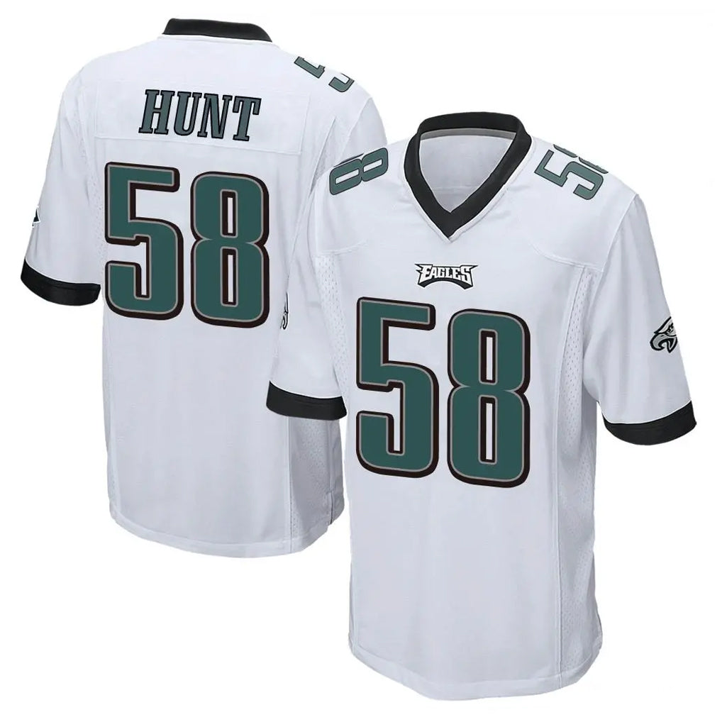 P.Eagles #58 Jalyx Hunt Player White Home Game BALCE Stitched Jerseys