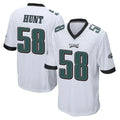 P.Eagles #58 Jalyx Hunt Player White Home Game BALCE Stitched Jerseys