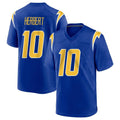 LA.Chargers #10 Justin Herbert Player Royal Home Game BALCE Stitched Jerseys