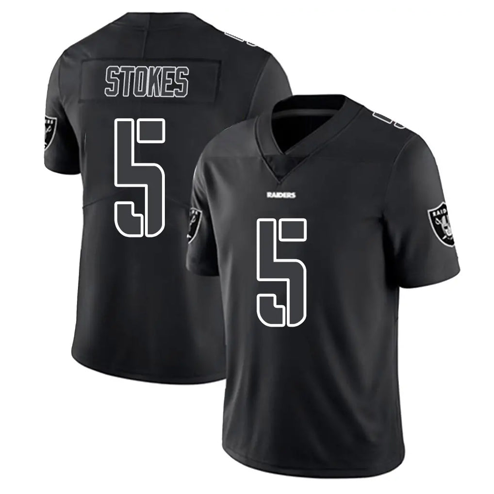 LV.Raiders #5 Eric Stokes Player Black Limited Black Impact Home Game BALCE Stitched Jerseys