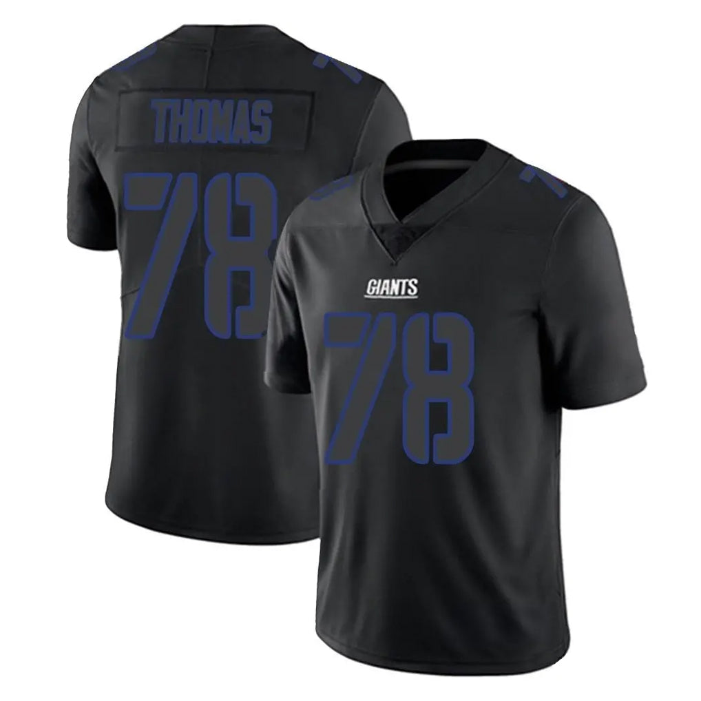 NY.Giants #78 Andrew Thomas Player Black Impact Limited Home Game BALCE Stitched Jerseys