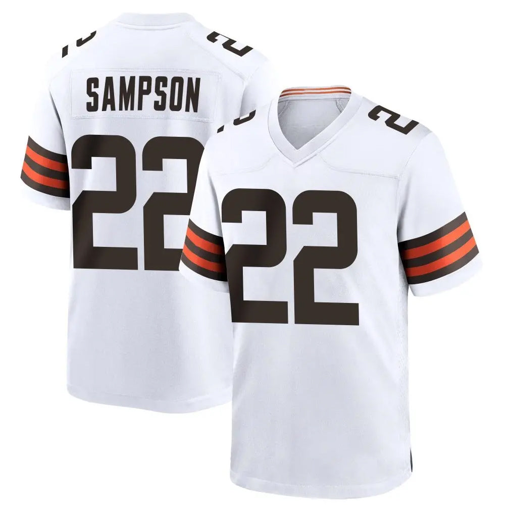 C.Browns #22 Dylan Sampson Player White Home Game BALCE Stitched Jerseys