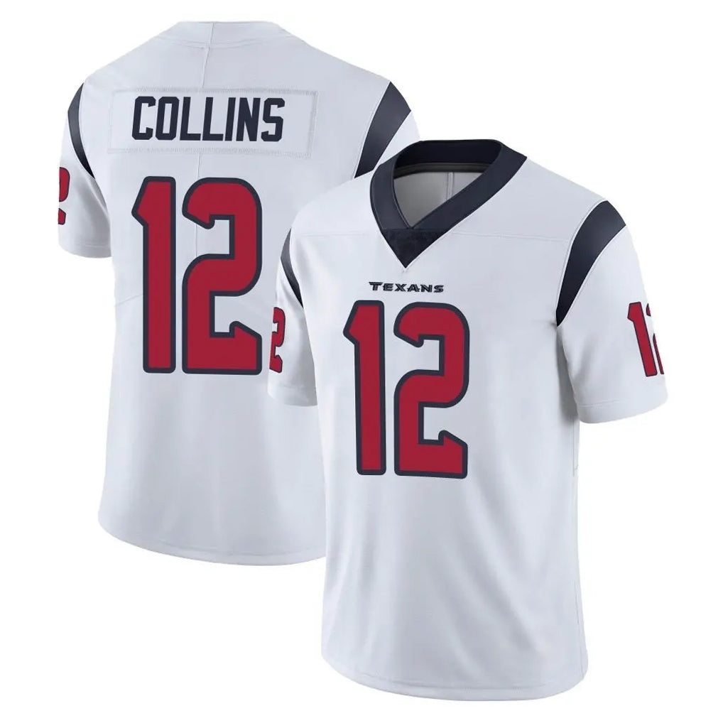 H.Texans #12 Nico Collins Player White Limited Vapor Untouchable Home Game BALCE Stitched Jerseys