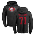 SF.49ers #71 Trent Williams Player Black LOGO Pullover Hoodies Home Game BALCE Stitched Jerseys