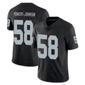 LV.Raiders #58 Jackson Powers-Johnson Player Black Limited Vapor Untouchable Home Game BALCE Stitched Jerseys