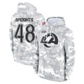 LA.Rams #48 Omar Speights Player Arctic Camo Salute to Service Hoodies Limited Game BALCE Stitched Jerseys