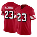 SF.49ers #23 Christian McCaffrey Player Red Limited Alternate Vapor F.U.S.E. Home Game BALCE Stitched Jerseys