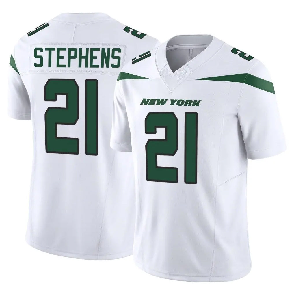 NY.Jets #21 Brandon Stephens Player White Limited Vapor F.U.S.E. Home Game BALCE Stitched Jerseys