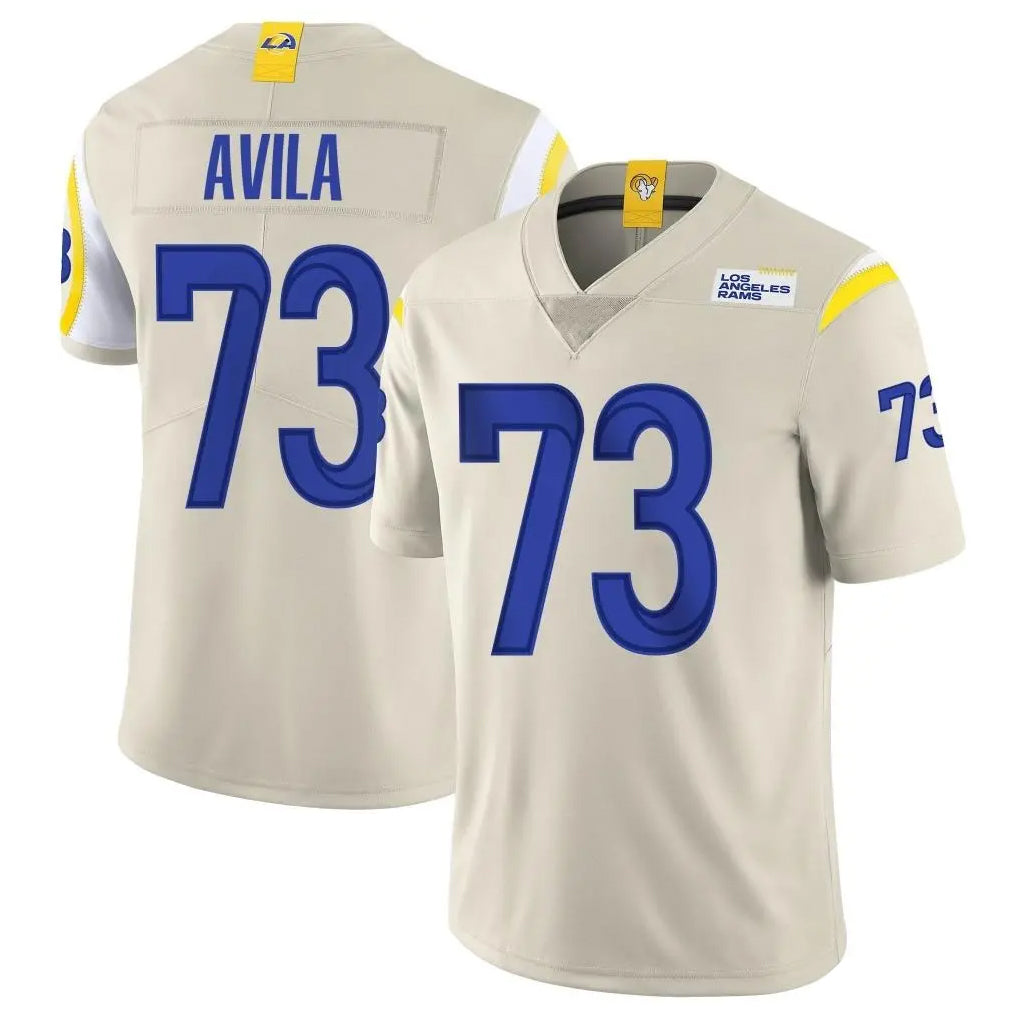 LA.Rams #73 Steve Avila Player Bone Limited Vapor Home Game BALCE Stitched Jerseys