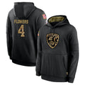B.Ravens #4 Zay Flowers Player Black Salute to Service Pullover Hoodie BALCE Stitched Jerseys