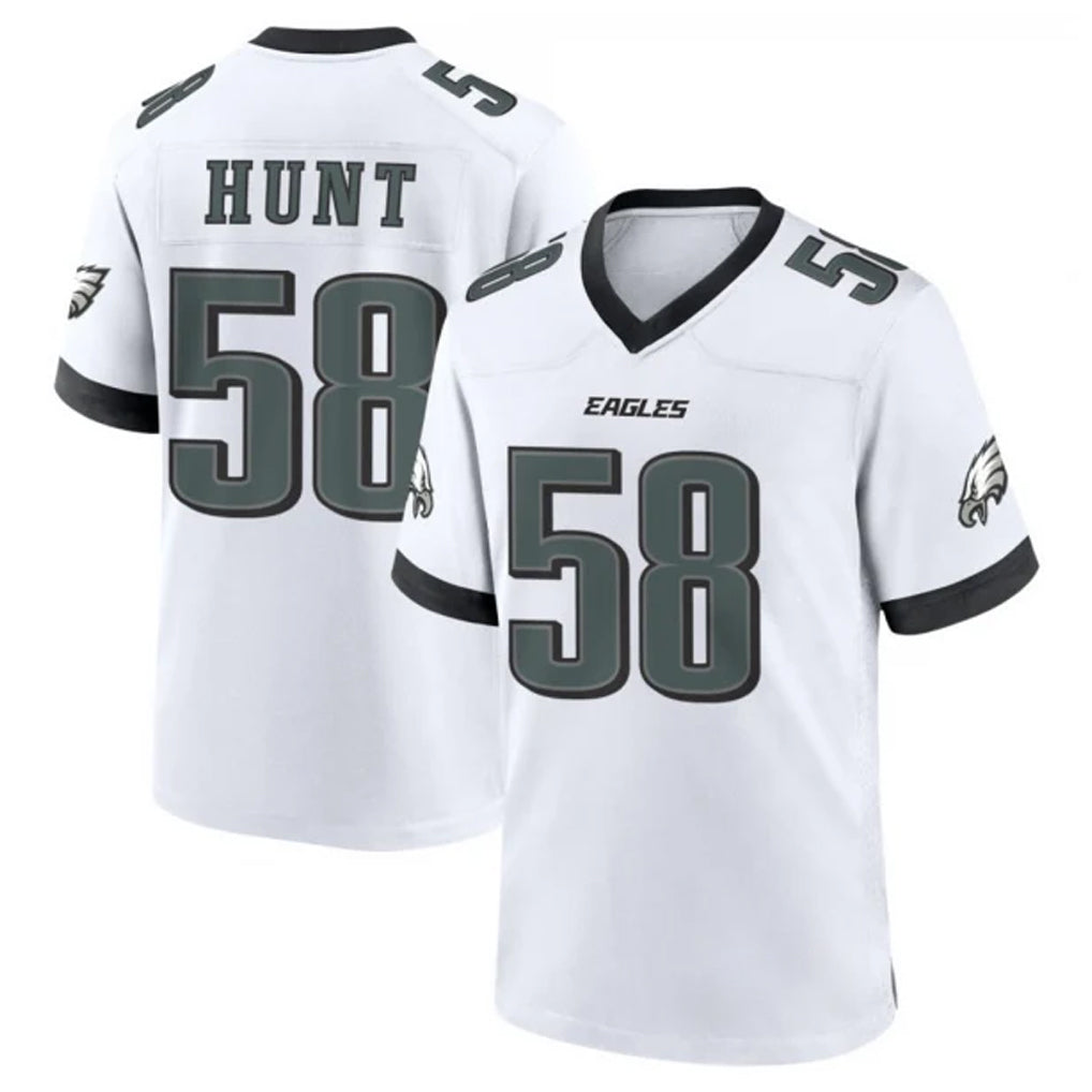 P.Eagles #58 Jalyx Hunt Player White Game Home BALCE Stitched Jerseys