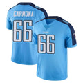 T.Titans #66 Fernando Carmona Jr. Player Light Blue Limited Color Rush Home Game BALCE Stitched Jerseys