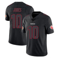 SF.49ers #10 Mac Jones Player Black Impact Limited Home Game BALCE Stitched Jerseys