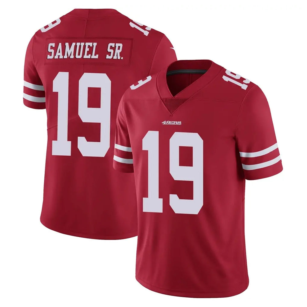 SF.49ers #19 Deebo Samuel Sr. Player Red Limited Vapor Untouchable Home Game BALCE Stitched Jerseys