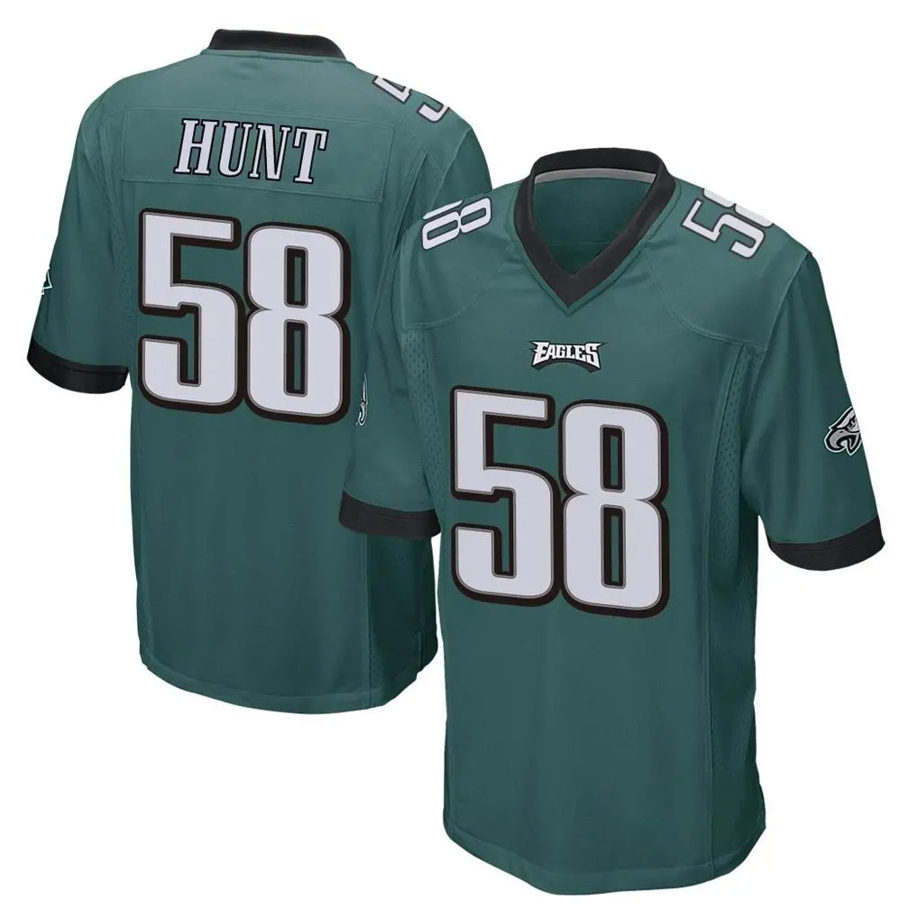 P.Eagles #58 Jalyx Hunt Player Team Color Green Home Game BALCE Stitched Jerseys