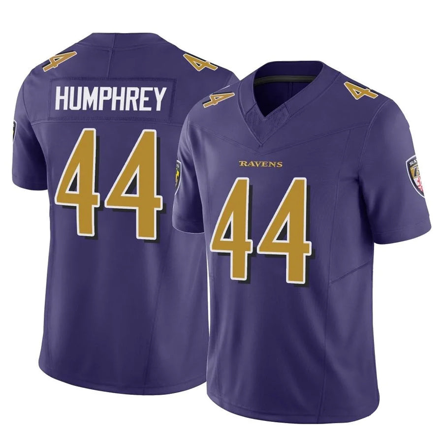 B.Ravens #44 Marlon Humphrey Player Purple Legend Limited Home Game BALCE Stitched Jerseys