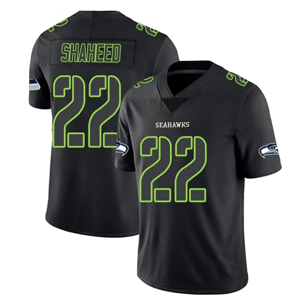S.Seahawks #22 Rashid Shaheed Player Black Impact Limited Home Game BALCE Stitched Jerseys