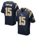 LA.Rams #15 Ty Simpson Player Navy Home Game BALCE Stitched Jerseys