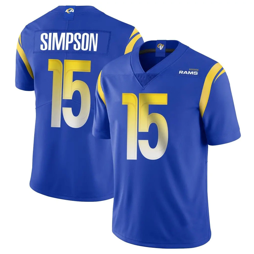 LA.Rams #15 Ty Simpson Player Royal Limited Vapor Untouchable Home Game BALCE Stitched Jerseys