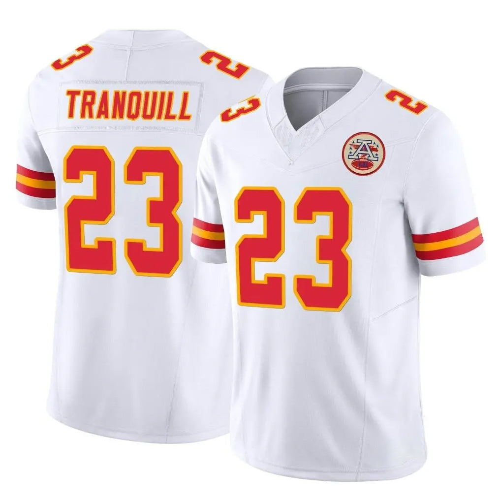 KC.Chiefs #23 Drue Tranquill Player White Limited Vapor F.U.S.E. Home Game BALCE Stitched Jerseys