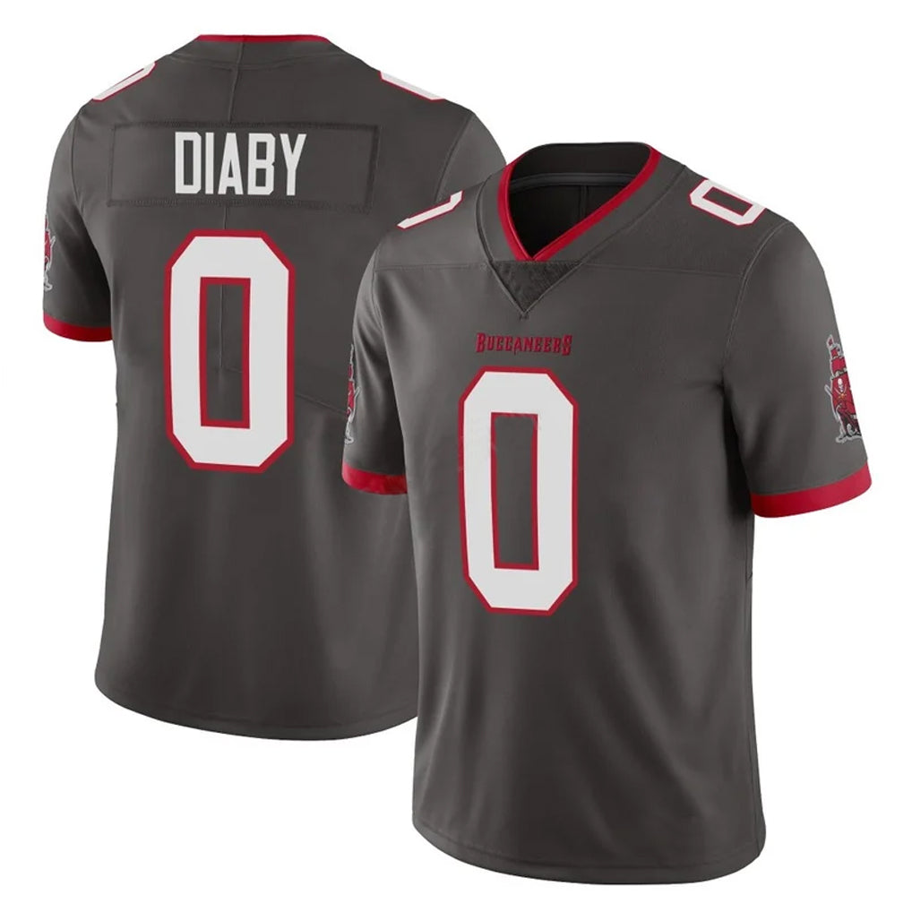 TB.Buccaneers #0 Yaya Diaby Player Pewter Limited Alternate Vapor Home Game BALCE Stitched Jerseys