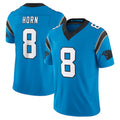 C.Panthers #8 Jaycee Horn Player Blue Vapor F.U.S.E. Limited Home Game BALCE Stitched Jerseys