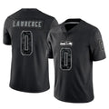 S.Seahawks #0 DeMarcus Lawrence Player Black Limited Reflective Home Game BALCE Stitched Jerseys