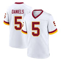 W.Commanders #5 Jayden Daniels Player White Home Game BALCE Stitched Jerseys