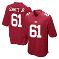 NY.Giants #61 John Michael Schmitz Jr. Player Red Home Game BALCE Stitched Jerseys