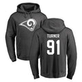 LA.Rams #91 Kobie Turner Player Gray Pullover Hoodie Limited Game BALCE Stitched Jerseys
