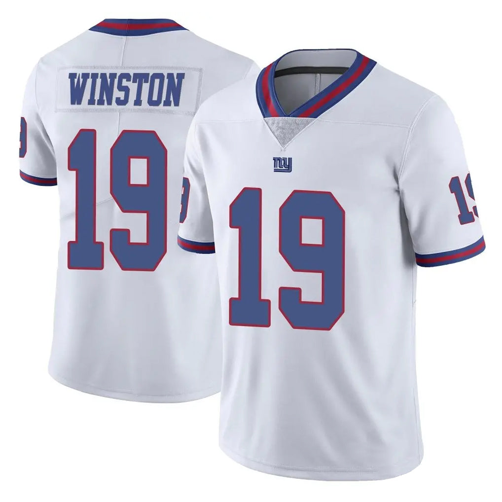 NY.Giants #19 Jameis Winston Player White Color Rush Home Game BALCE Stitched Jerseys