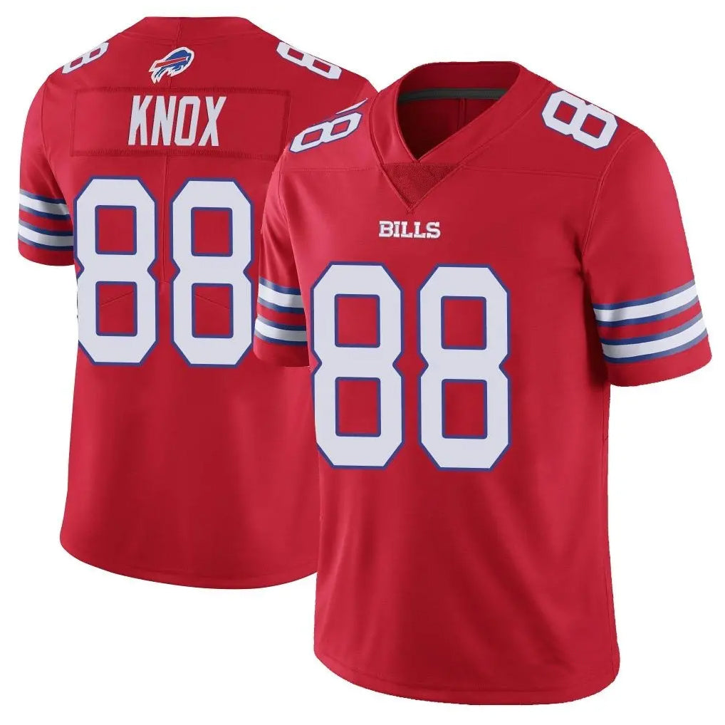 B.Bills #88 Dawson Knox Player Red Vapor Untouchable Limited BALCE Stitched Jerseys