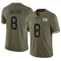GB.Packers #8 Josh Jacobs Player Olive Salute To Service Limited BALCE Stitched Jerseys