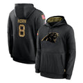 C.Panthers #8 Jaycee Horn Player Black Salute to Service Pullover Hoodies Limited Game BALCE Stitched Jerseys