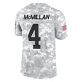 C.Panthers #4 Tetairoa McMillan Player Arctic Camo Salute to Service Limited Game BALCE Stitched Jerseys